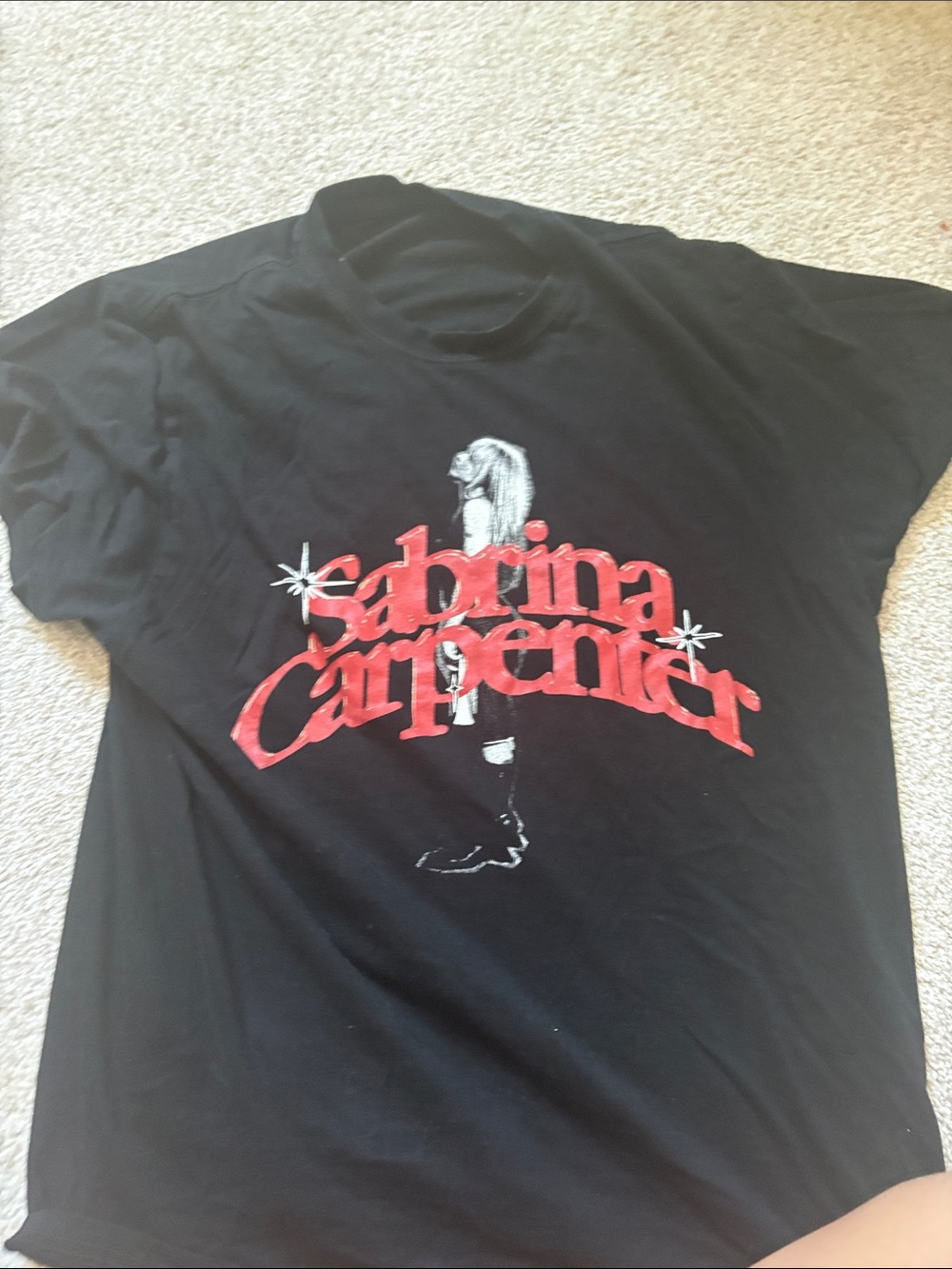 Sabrina Carpenter Black Short Sleeve Graphic Tee